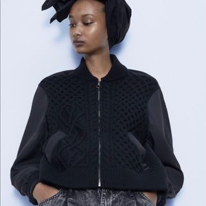 Zara Black Bomber Jacket